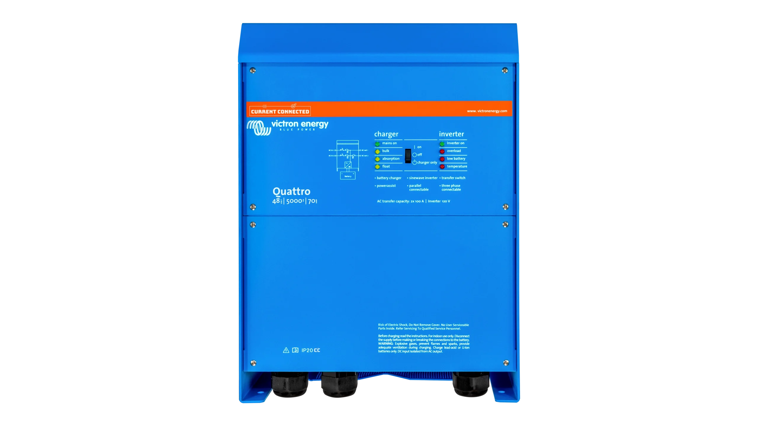 48vdc-5000va-70a-2x100a120vac-Victron