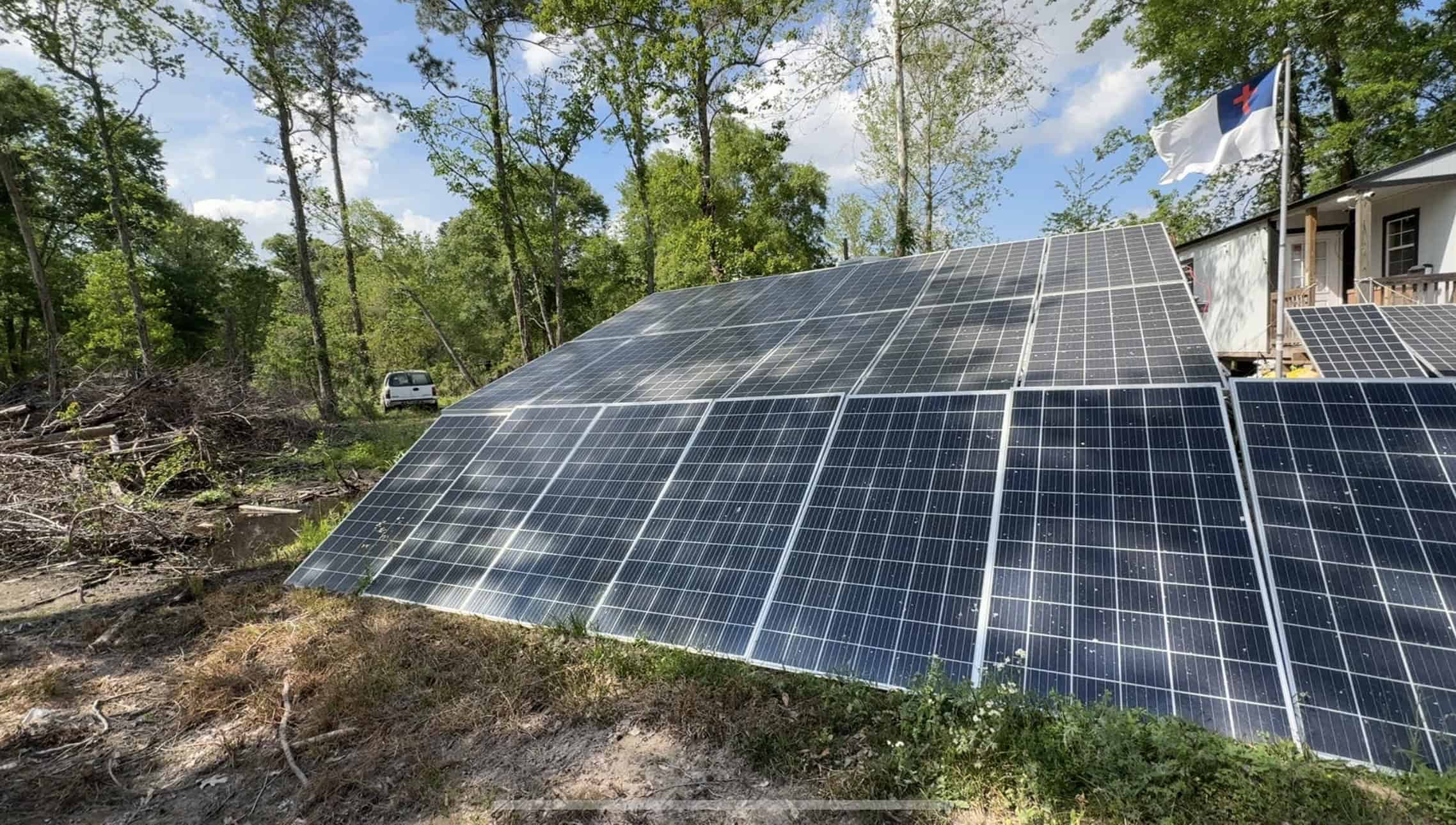21kW ground mount solar array — Porter, Texas homestead