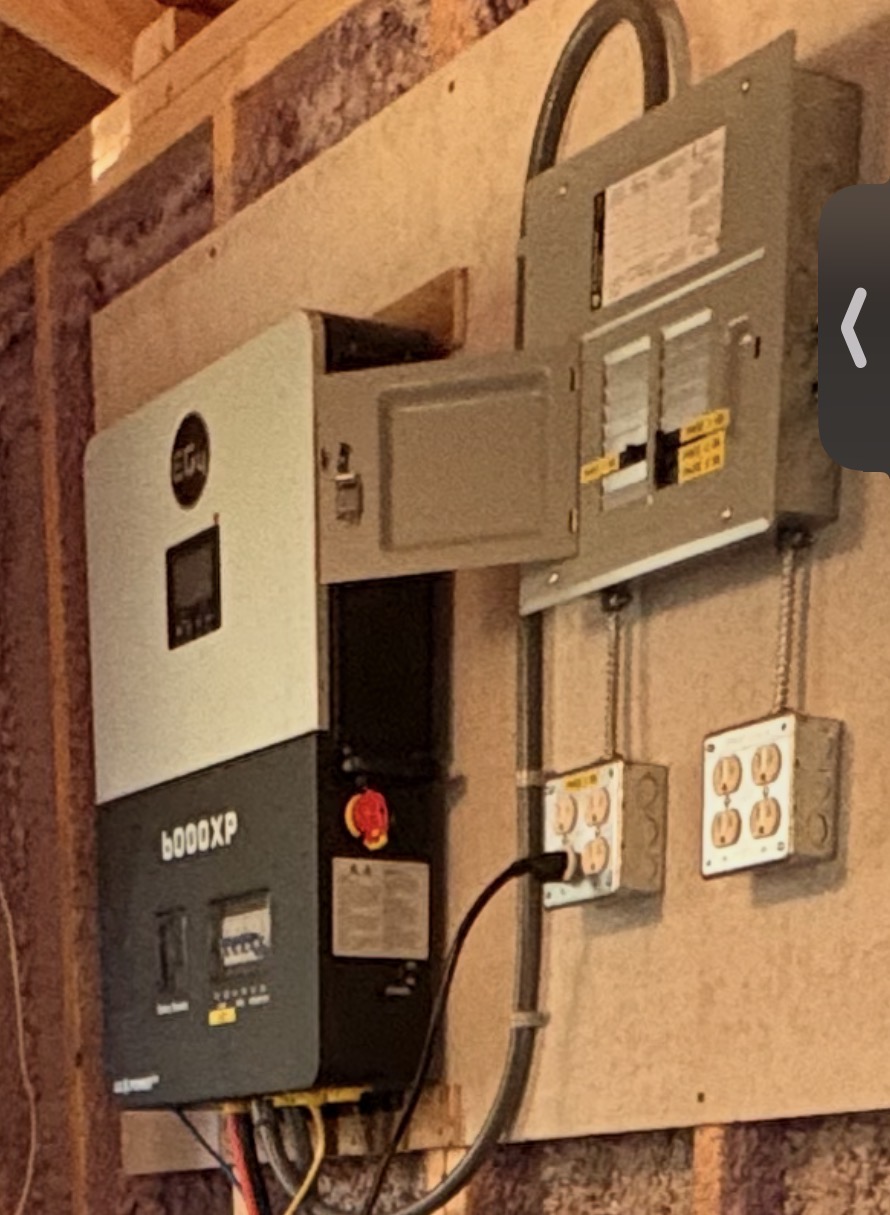 EG4 6000XP inverter installed on Porter, Texas homestead
